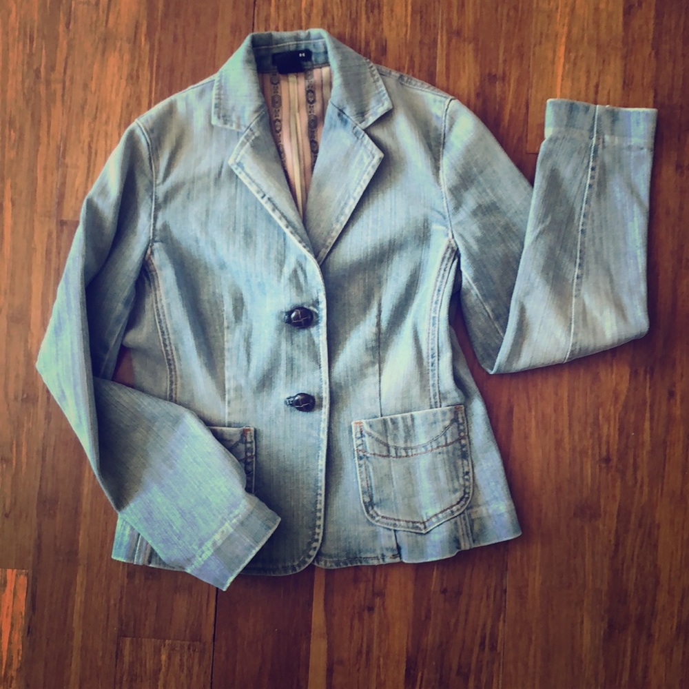 Gap stretch jean blazer size 0